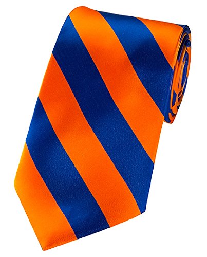 Image of NYFASHION101 Men's Classic Striped Necktie - Premium Woven Two-Tone Tie for Weddings, Graduation, Business & School Colors