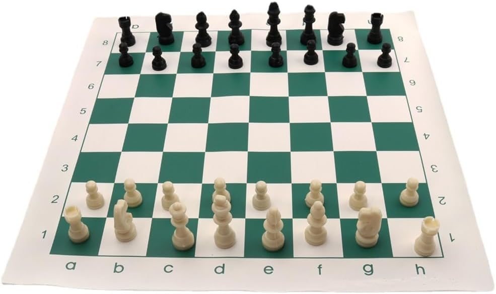 Portable Chess Set, Travel Board Games for Kids and Adults, Leather Board Non-Magnetic Puzzle Game(51cm), XSCQ01