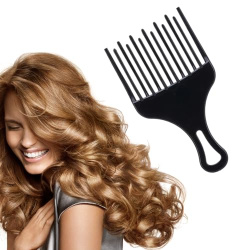OUDQFCJ Peine Afro Grueso Comb Plástico Peine Afro Ancho Dientes Para Rizos Cabello Cortar Cepillo de Pelo para Cabello Rizado