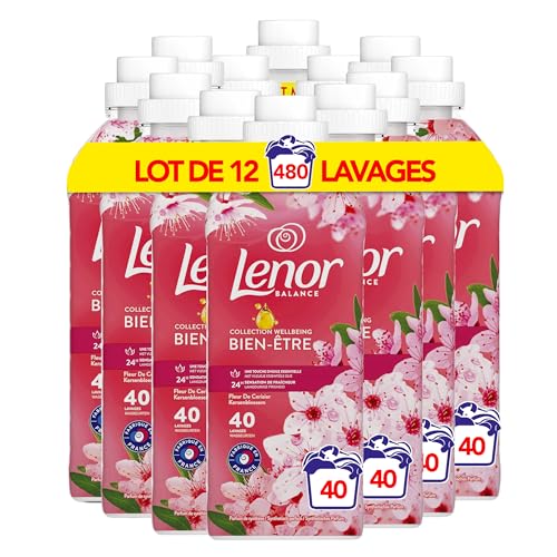 Lenor Suavizante - Flor de cerezo - 12 x 40 lavados - Paquete ahorro