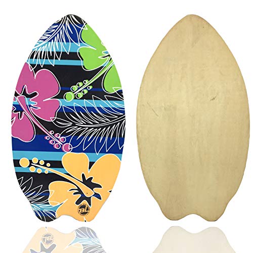 eBodyboarding Wooden 37Inch Skimboard for Kids and Adults - Aloha