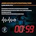 Goetland 17-3/5 inches Jumbo Wall Clock LED Digital Multi Functional Remote Control Countdown Timer Temperaturer, Red Digital on Black Background