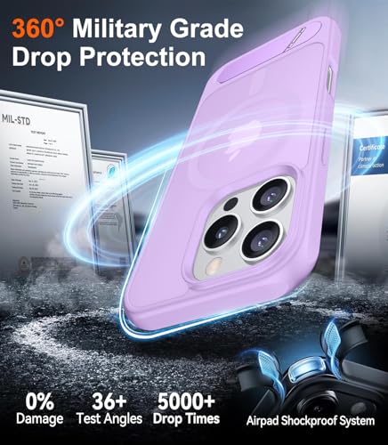 Image of Magnetic Compatible with iPhone 16 Pro Case, [Built-in Invisible Kickstand][Compatible with MagSafe][Military Grade Shockproof] Slim Translucent Matte Phone Case for iPhone 16 Pro 6.3 inch