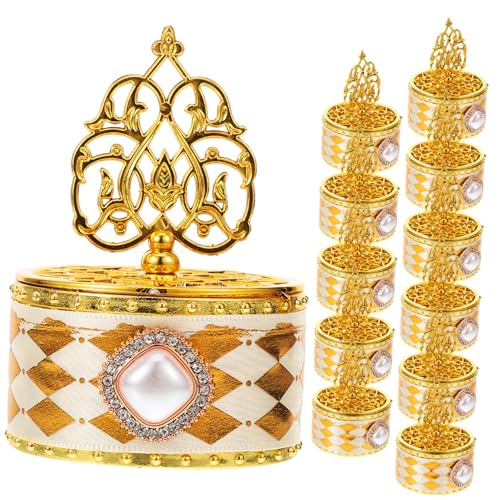 SAFIGLE 12個金色菱形 ゲストボックス 感あるサテン縁取り 結婚式お菓子収納ボックス 小物入れやジュエリー収納にも適した再利用可能ケース