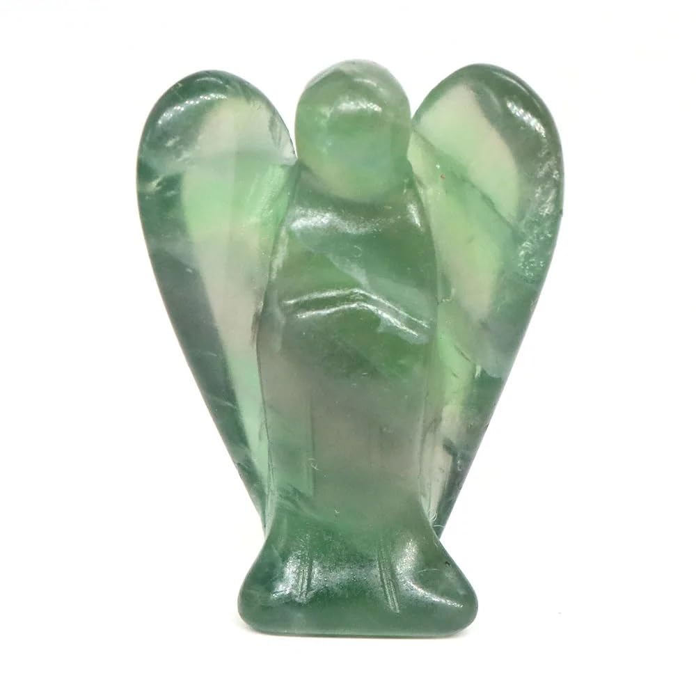 Figura de ángel Tallada en Piedra, artesanía, Piedras Preciosas Naturales, decoración, Cristales curativos, Reiki, Cuarzo, habitación, Regalos cumpleaños 1,5"(28,10pcs)
