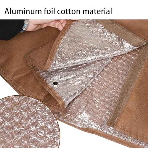 SYXLS Pflanzenwurzelschutzabdeckung, Kordelzug Schutzabdeckung, Winter Tropische Pflanzenwurzelschutztasche, konstanter Temperaturschutz, für Verschiedene Pflanzenwurzeln, Braunes