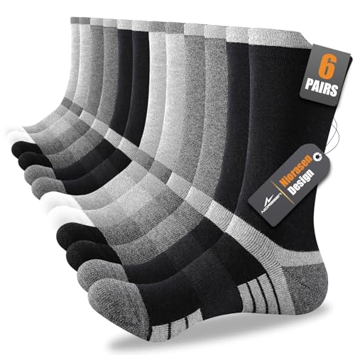 Niorasen Cotton Crew Work Boot Socks