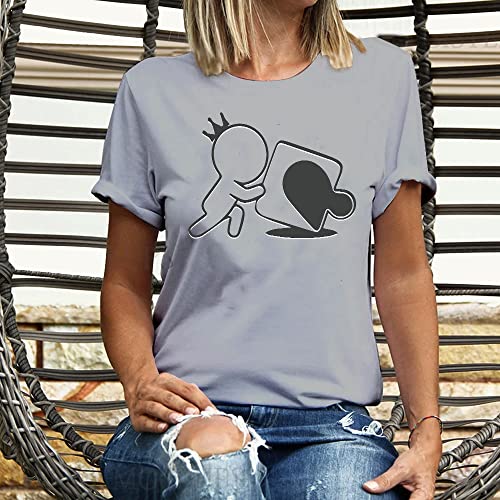Image of Malted Regular Fit T-Shirt for Men & Women /Couples, T-Shirt for Husband and Wife, Girlfriend and Boyfriend T-Shirt, Honeymoon T-Shirt (Set of 2, Malted-Grey-044-Parent)