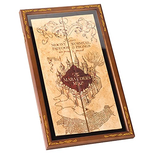 The Noble Collection Harry Potter The Marauder's Map Display Case - 18in (46cm) Elegant Wooden Display for Marauder's Map - Officially Licensed Film Set Movie...
