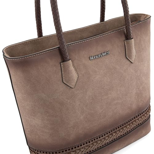 Image of Montana West Woven Tote Bags for Women Purses and Handbags with Back Zipper Pocket