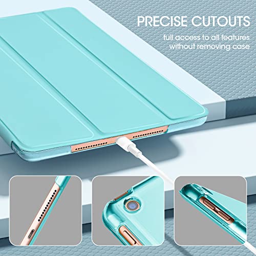 Image of ProCase for iPad 9th / 8th / 7th Generation Case 10.2 Inch (2021 /2020 /2019 Release), 10.2 iPad Case 9th / 8th / 7th Gen Cover, Slim Smart Cover with Translucent Hard Shell Back -Aqua | Protective Smart Case Cover Compatible with 10.2 Inch iPad 9 /8 /7