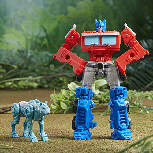 Transformers: Rise of The Beasts, Pack de 2 Figurines Beast Alliance Beast Weaponizers avec Optimus Prime, dès 6 Ans, échelle 12,5 cm