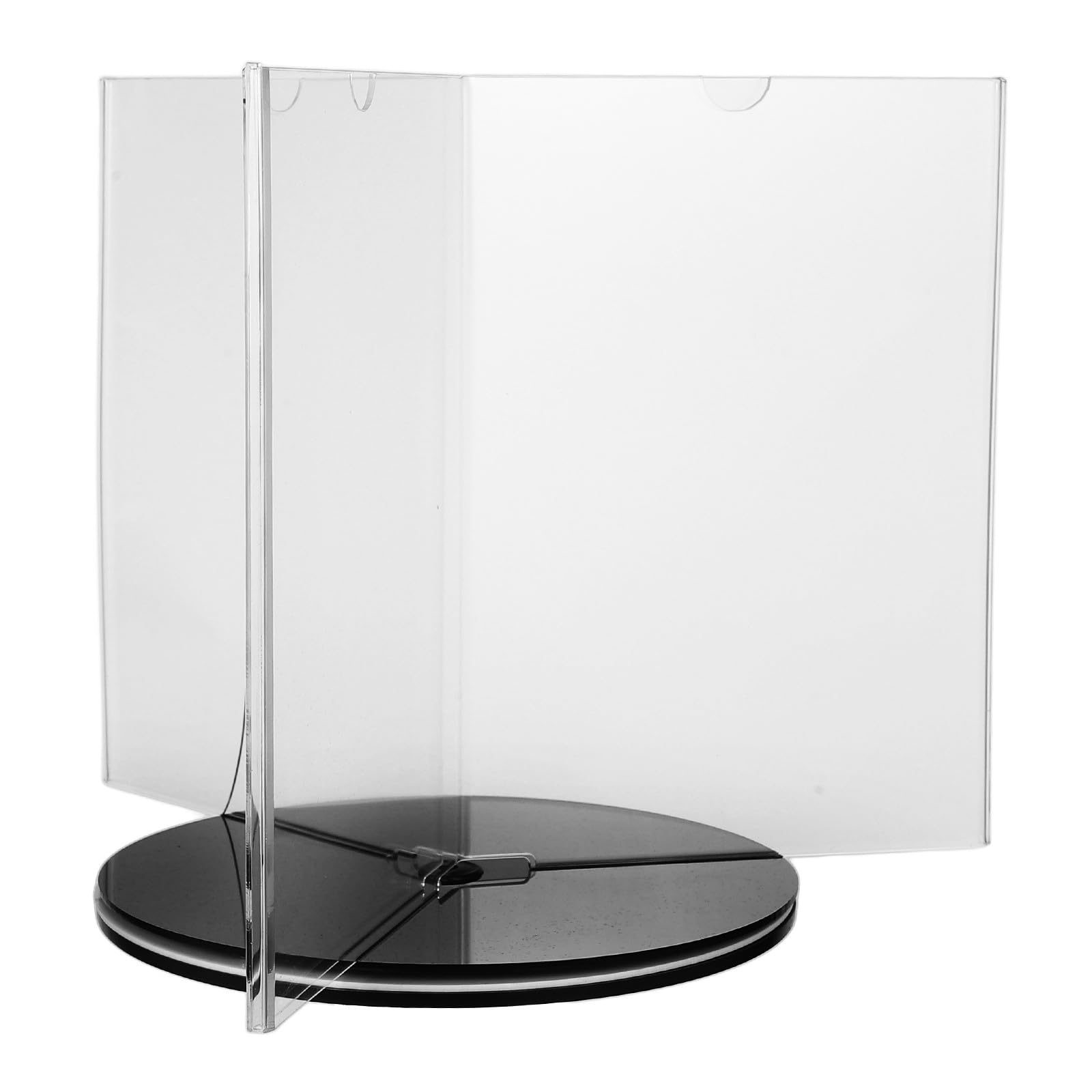 Soporte de Menú Giratorio de Acrílico A5 Negro 14,8x21 Cm con Base para Letreros Verticales de Mesa, Porta Menús Multiángulo para Exhibición en Restaurantes y Comercios