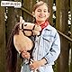 HOPPIHORSE Steckenpferd mit Trense - A3 - Hobby Horse mit Zügeln, Schultergurt, Schweif - hochwertiges Plüsch mit Langer Mähne - Silikongriff für besseren Halt - mit Geschenkverpackung