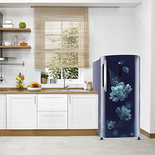 Image of LG 204 L 4 Star Direct-Cool Inverter Single Door Refrigerator Appliance (??GL-B211CBCY, Blue Charm, Smart Connect & Fast Ice Making, 2022 Model)