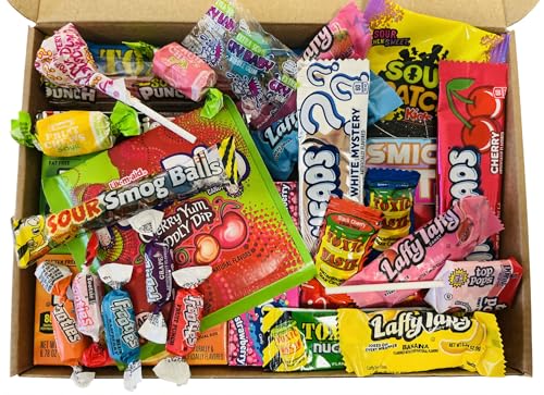 American Sweets Gift Box - Imported USA Candy Hamper - Includes 30 Assorted Treats Mixed Flavours & Favourite Brands By Simway Sweets