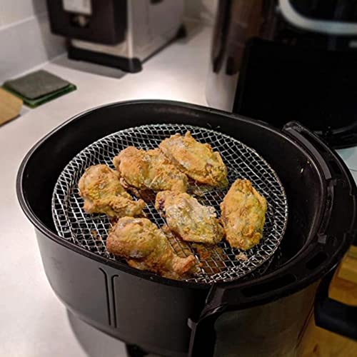 NOENNULL Rejilla para Freidora de Aire Rejillas Deshidratadoras Apilables Práctico Soporte de Tres Niveles para Freidoras y Hornos de Aire XL Rejilla Deshidratadora de Acero Inoxidable para Toda la