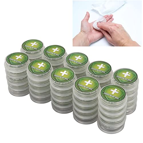Sonew 50pcs Disposable Compressed Wipes, Individual Wrapped Press Wet Wipes Hand Towelette Compressed Towel for Travel - Image 3