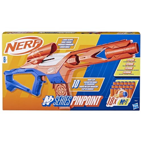 Nerf N Series Pinpoint Blaster, mit 10er Clip-Magazin und 18 Nerf Darts, nur mit Nerf N1 Darts kompatibel, für Jungen, Mädchen und erfahrene Spieler
