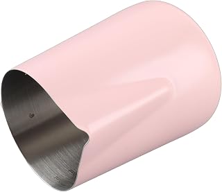 600 ML Mjölkskummare i Rostfritt Stål för Latte Art Kanna med Inre Skala, Rostsäker Kaffeskumningskopp för Barista 4,4 Tum Hög, Perfekt för Hemmabruk (Rosa)