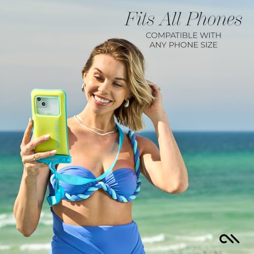 Image of Case-Mate 2 Pack IP68 Waterproof Phone Pouch - Citrus Splash | Touchscreen Floating Waterproof Phone Case with Crossbody Lanyard - Fits All Phones - Beach Cruise Ship Travel Essentials