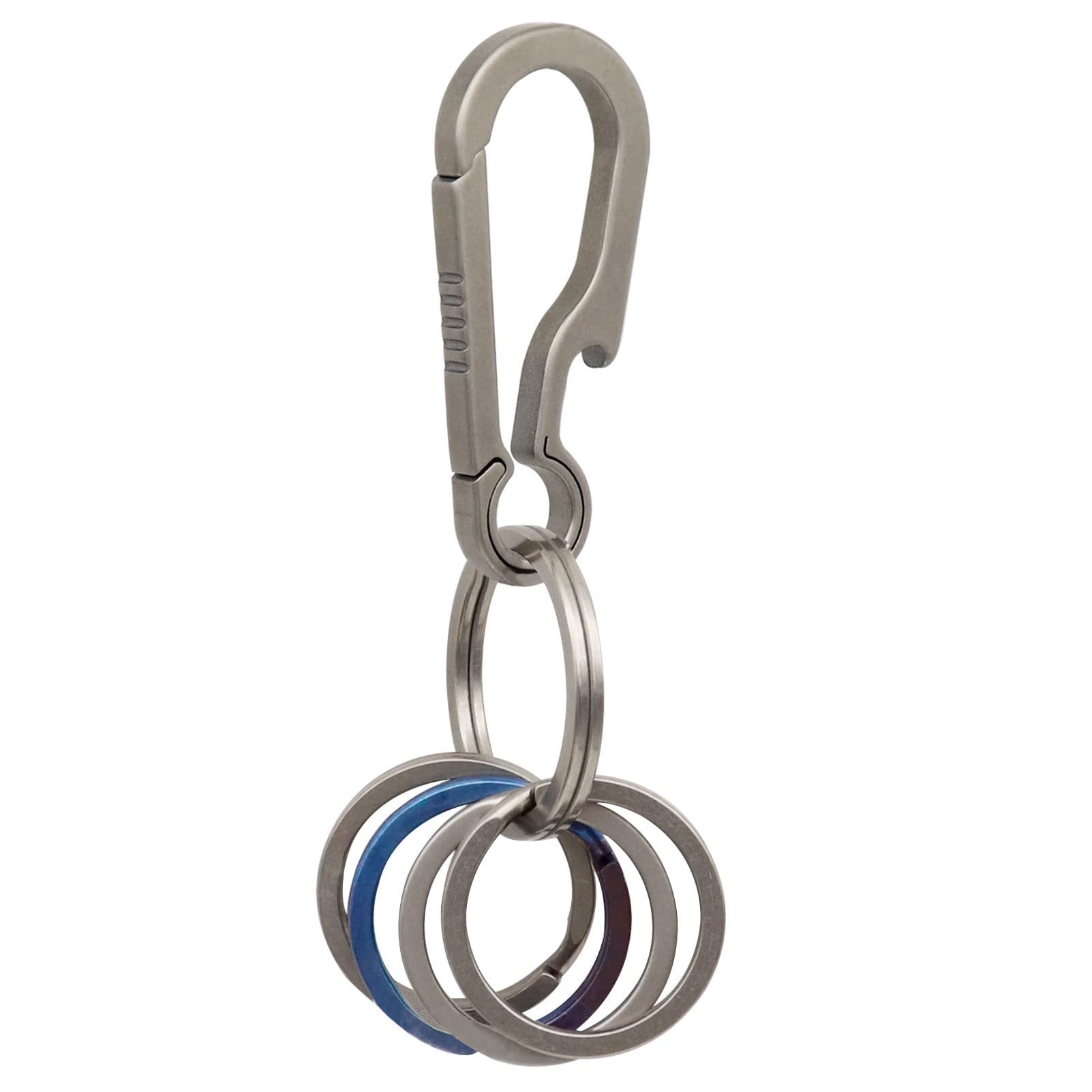 Titanium Key Holder Heavy Duty Quick Release Keychain Clip with Key Ring for Men and Women