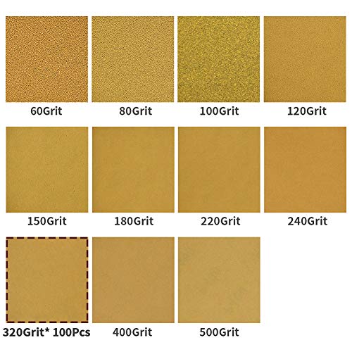 SPEEDWOX 100 Pcs 6 Inches Sanding Discs 320 Grit Dustless Hook and Loop Sandpaper for Random Orbital Sander Yellow Finishing Discs for Automotive Woodworking - Image 2