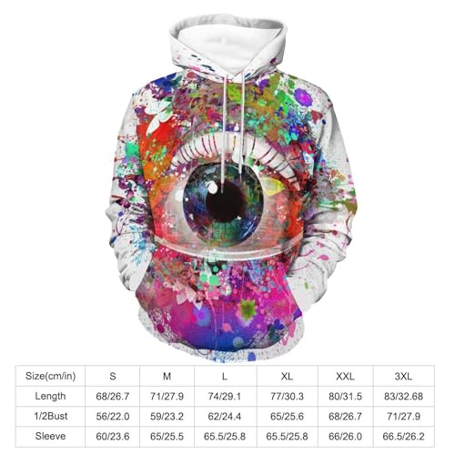 Sweat à capuche œil de couleur UMENG unisexe pull S