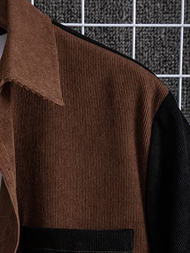 Milumia Men's Casual Button Up Shirt Pocket Short Sleeve Colorblock Blouse Tops4