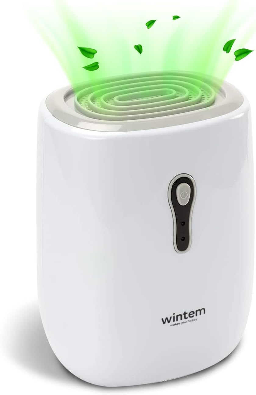 Wintem Deumidificatore Casa Muffa e Umidità Silenzioso Portatile da 500ml - Ideale per Ambienti fino a 100mq con Tecnologia Peltier per Risparmio Energetico - Certificato Italia