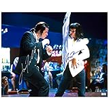 Uma Thurman and John Travolta Autographed Pulp Fiction 16x20 Classic Dance Photo