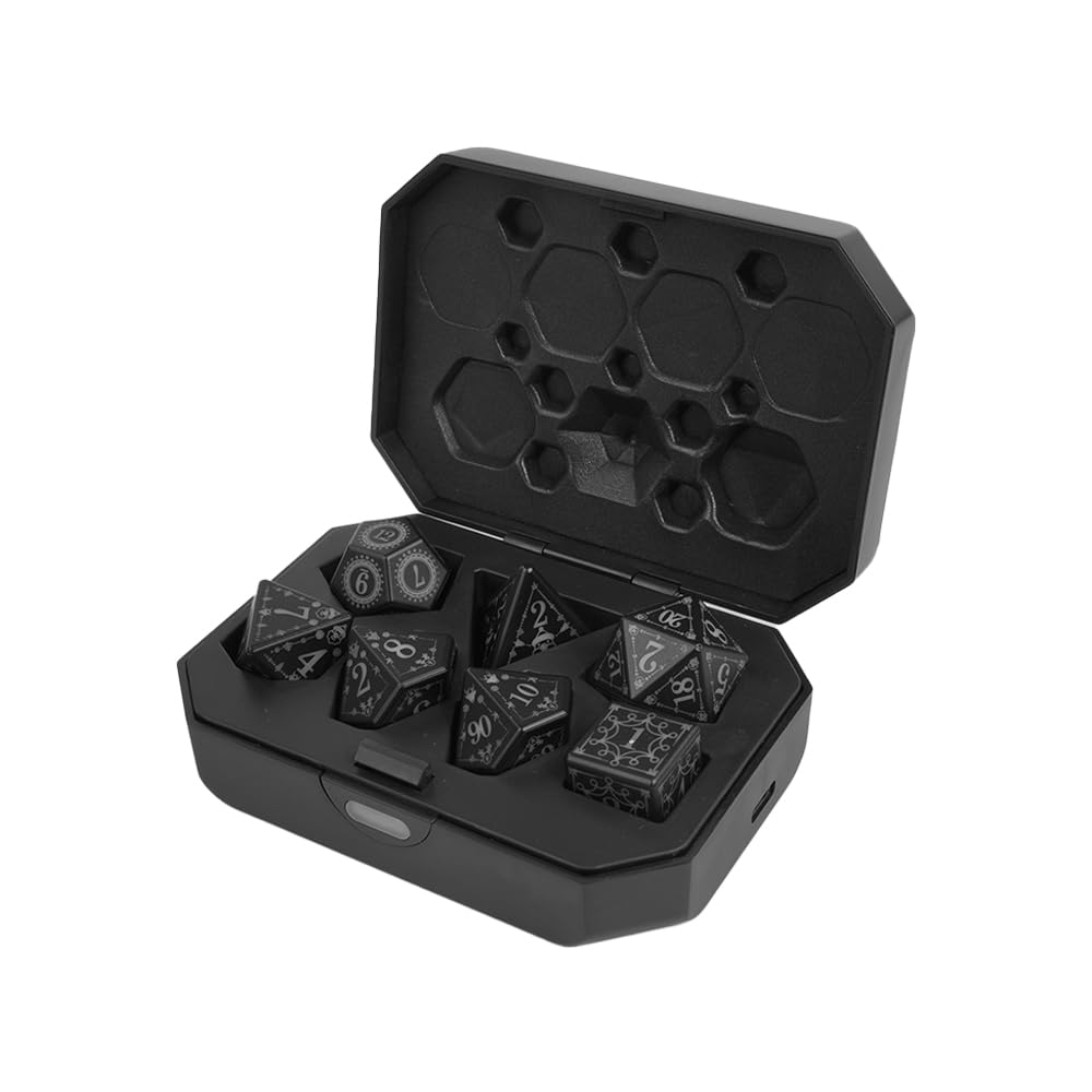 Namvo 7pcs DND Dice Set, Rechargeable with Charging Box, Electronic LED Dice - Image 3