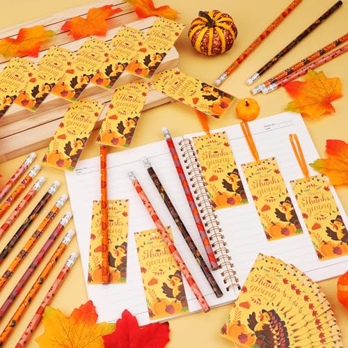 Set de 120 lápices de grafito para otoño y Día de Acción de Gracias miniatura 3