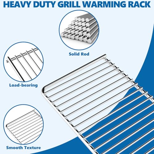 Image of SafBbcue Grill Warming Rack for Bull 30 inch Grills, Stainless Steel Grill Replacement Part for Bull Angus Outlaw Lonestar 4 Burner, Bull BBQ Parts Accessories for 30 Inch Grill, 47004 Warming Rack
