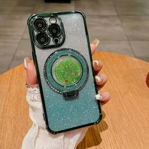 Coque antichoc pour iPhone 14 avec anneau LED et support de mode de luxe