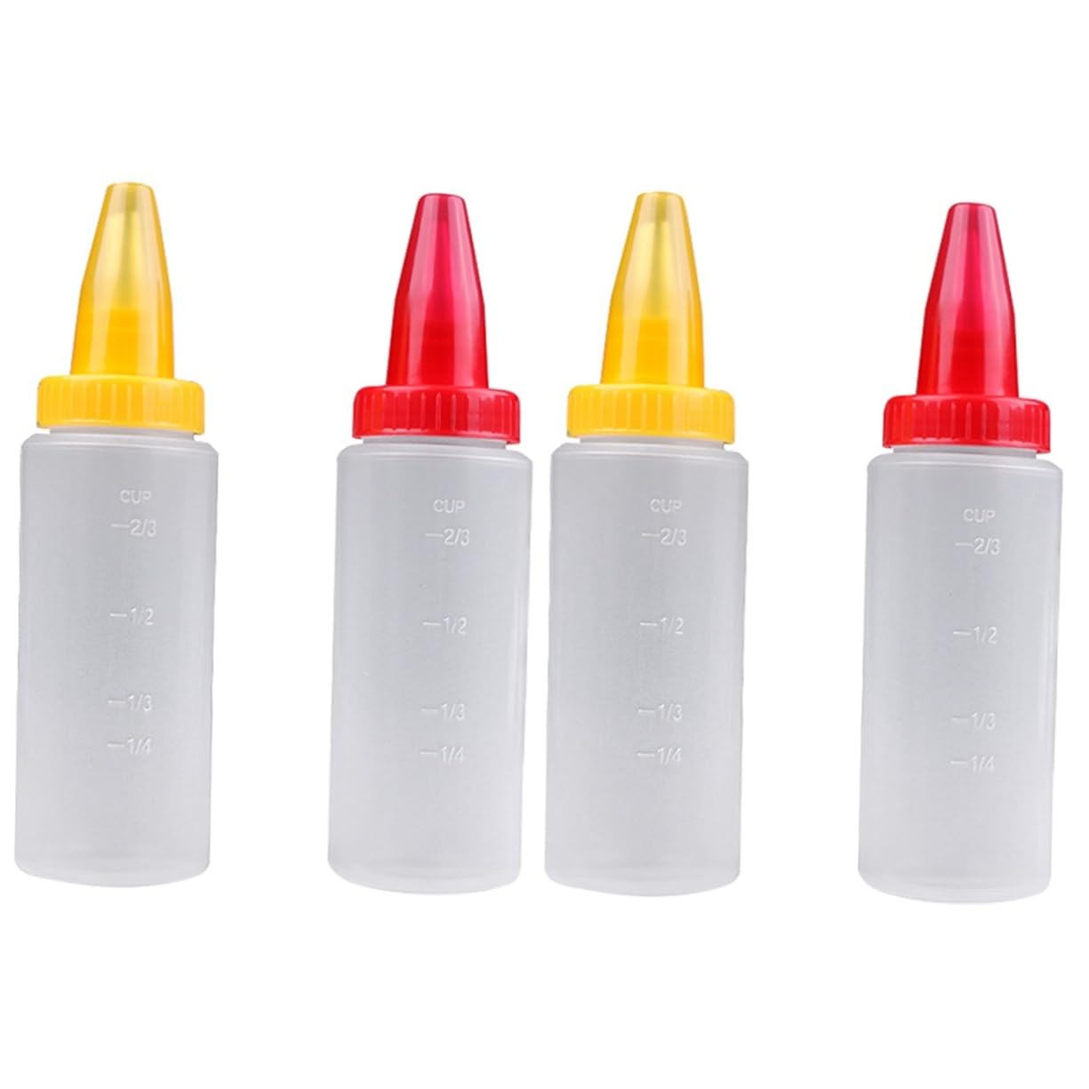 HEMOTON4 Pcs Straight mounting Pot Cookie Press Cake Piping Bottle Cookie Decorating Squeeze Bottles Cookie Press Baking Tools Gourmet Cookies Baking Decoration Tool Sauce pp Food