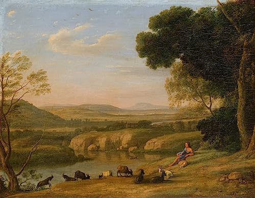 Tableau sur toile poster 58 x 90 cm sans cadre paysage pastoral décoration