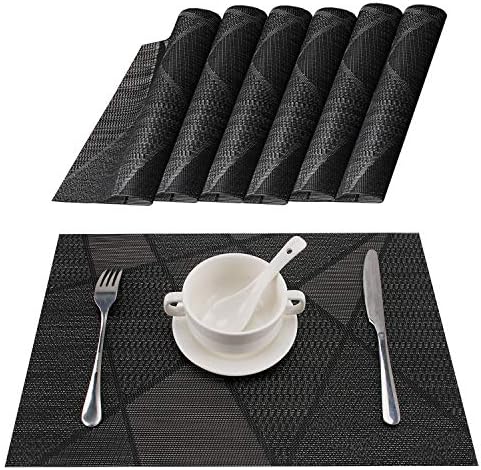 Sets De Table Flocons De Neige Noël - Lot De 2 Napperons En PVC Argenté Antidérapant - Lavables, Résistants à La Chaleur - Décoration De Table Festive Pour Maison Et Restaurant