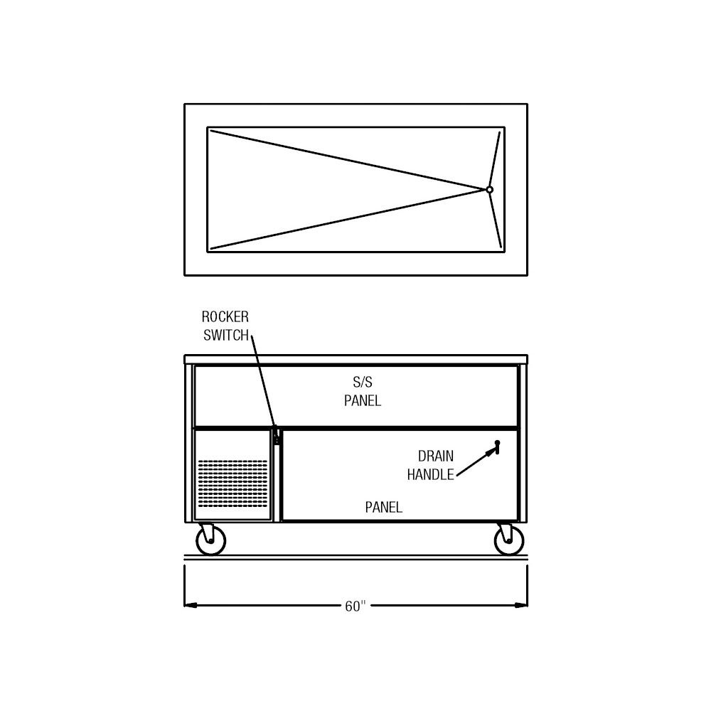 Ranserve Cold Food Table by Randell – Model RAN SCA-4