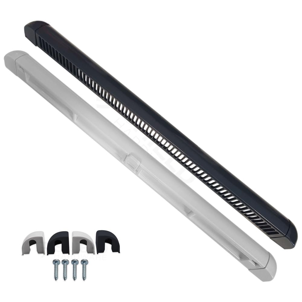 Window Trickle Vents - Reduces Condensation, Damp & Steam - Complete Replacement Kit for uPVC, Wood & Aluminium Anthracite Grey - White 525mm