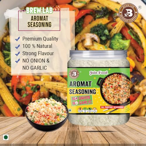 Image of Brew Lab NO Onion No Garlic Aromat Seasoning | Ideal For Jain Food | Flavor Enhancer | (250 g)