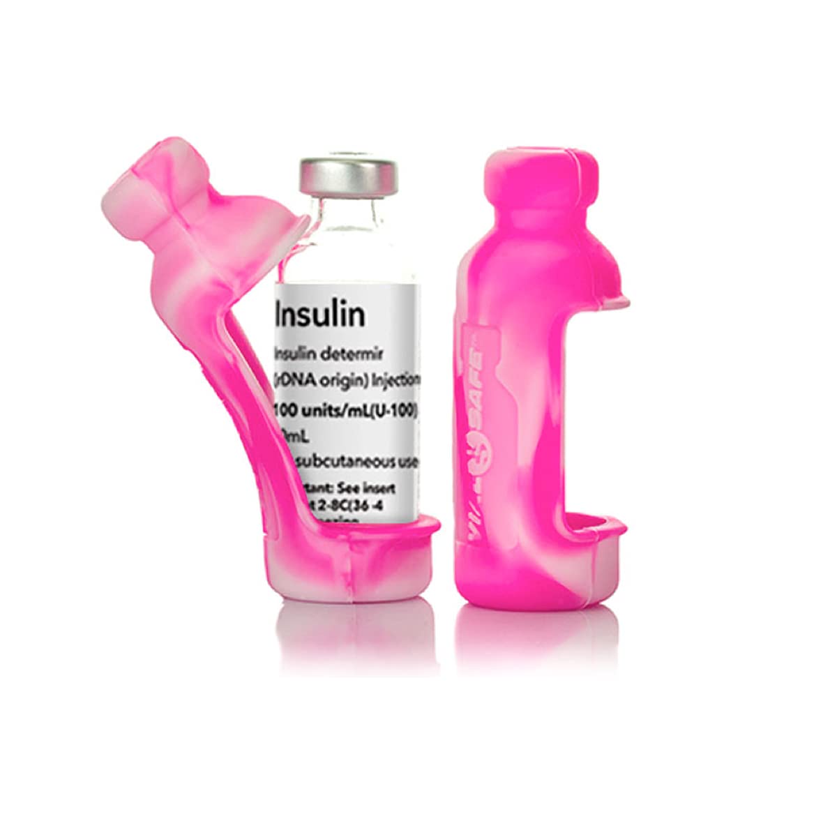 Vial SafeInsulin Bottle Protector Case/Sleeve for Diabetes, Never Risk Breaking Your Insulin Vial, Reusable, Durable, Flexible Silicone Protective Sleeve, 2-Pack (Size Tall), Tie Dye Pink