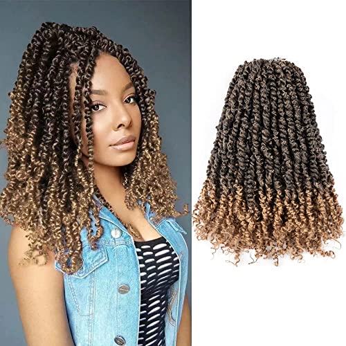 Crochet hair passion twist court 14" extension mèche pré-torsadée ombré 1B-27
