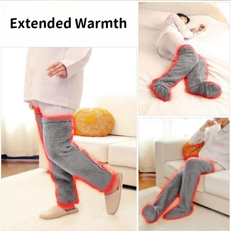Soxxy Long Fuzzy Socks for women,Knee High Fuzzy Socks,Plush Slipper Stockings Winter,Home Sleeping Socks3