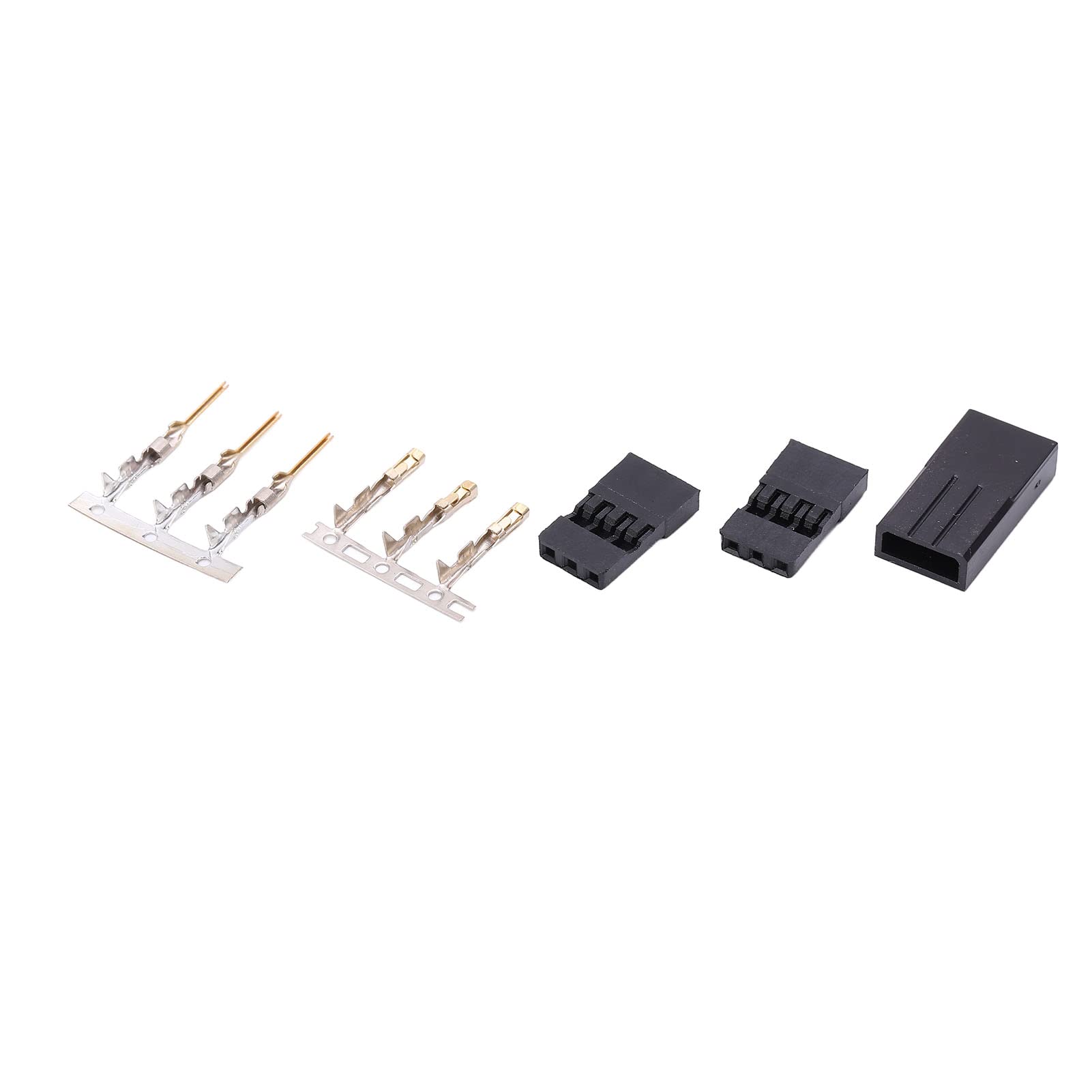 Servo Connectors 50 Sets Servo Connector Kit - 3 Pin Male Female Plugs ...