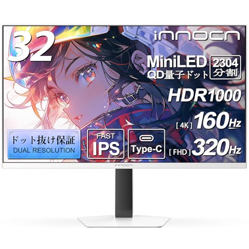 Amazon.co.jp: INNOCN Mini LED 4K Monitor, 32-inch Gaming Monitor