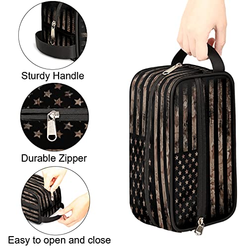 Travel Toiletry Bag for Women Men Vintage Usa American Flag Lightweight Cosmetic Makeup Bag Organizer Waterproof Shaving Bag Dopp Kit with Large Capacity for Toiletries and Shaving Accessories3