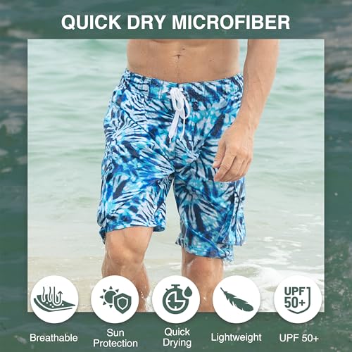 Image of Kanu Surf Men's Big Viper Extended Size Stripe Swim Trunk