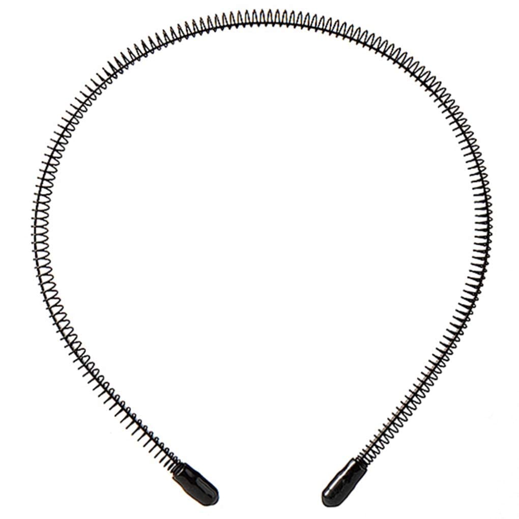 FlysalesBlack Flexible Metal Spring,Wavy Zig Zag,Chain Non Slip Hair Band Hair Hoop Hairband Daily Use for Unisex Men Women (Design11)