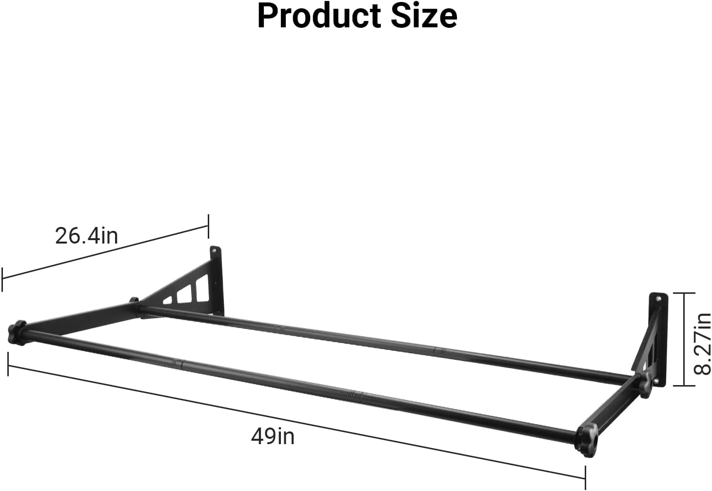 Exercise Ball Holder, Stability Ball Holder, Yoga Ball Holder, 49 inch Stability Ball Storage Rack,Wall Mounted Large Stability Ball Storage Rack for Gyms and Studios and Home Gym